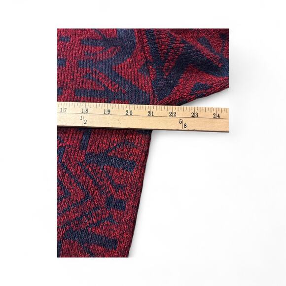 Vintage Le Tigre Sweater Mens Large Red Knit Pullover USA Preppy 90s Red Acrylic - Picture 5 of 7